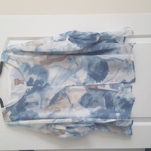 Chico's sheer overlay blouse